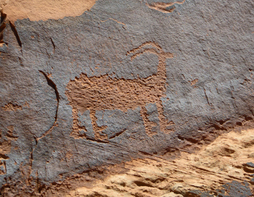 Petroglyph big horn sheep