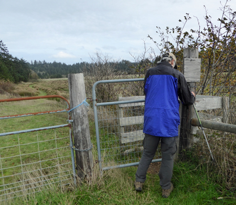 Gate at hike to Sixes River Cape Blanco