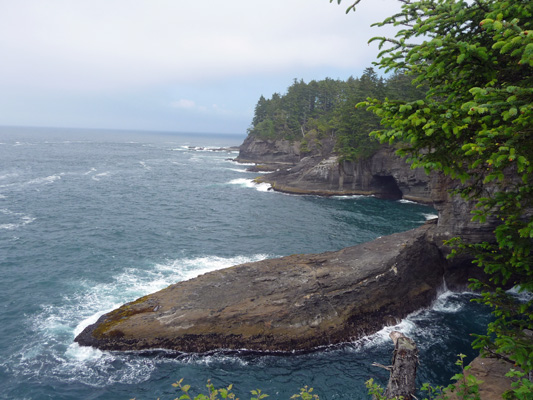 Caves from Cape Flattery Lookout WA