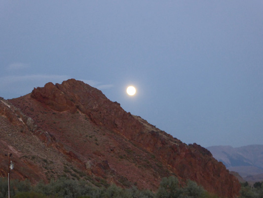 Moonrise at Challis Hot Springs