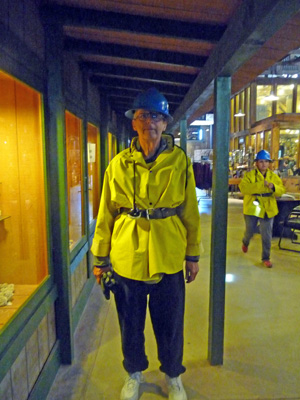 Walter Cooke ready for the Queen Mine Tour