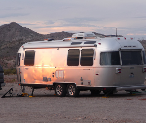 Genevieve Airstream in sunset light