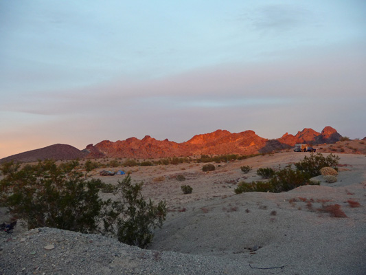 Hills lit up north of Lake Havasu City