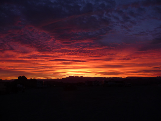 Sunset finish north of Lake Havasu City AZ