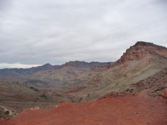 Looking west from Red Pass on Titus Canyon Rd Death Valley