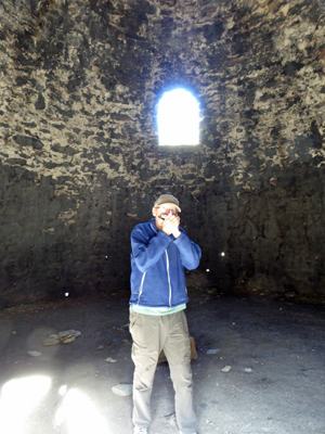 Walter Cooke inside Charcoal kilns Death Valley