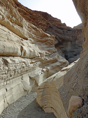 Narrow slot in Mosaic Canyon Death Valley