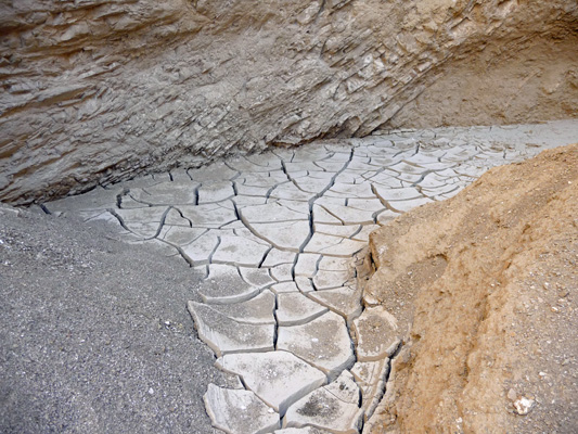 Dried clay floor in Desolation Canyon Death Valley