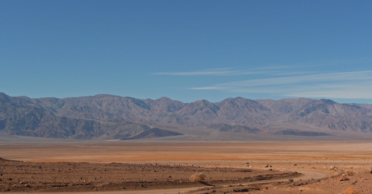 View across Death Valley from trailhead of Desolation Canyon