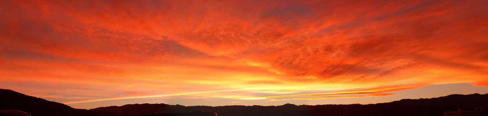 Orange Sunset at Death Valley CA