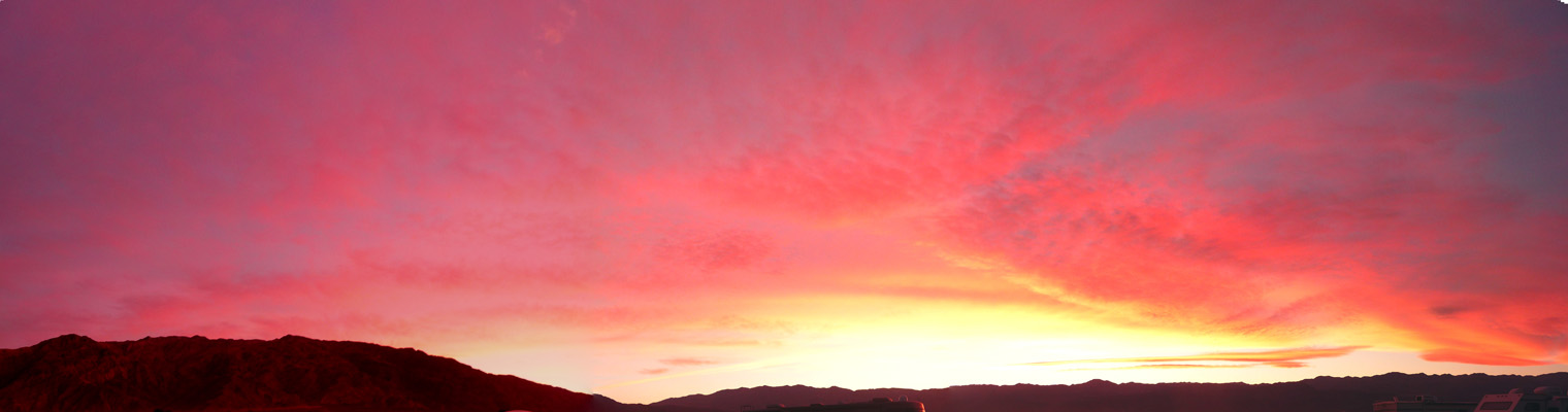 Red sunset at Death Valley CA