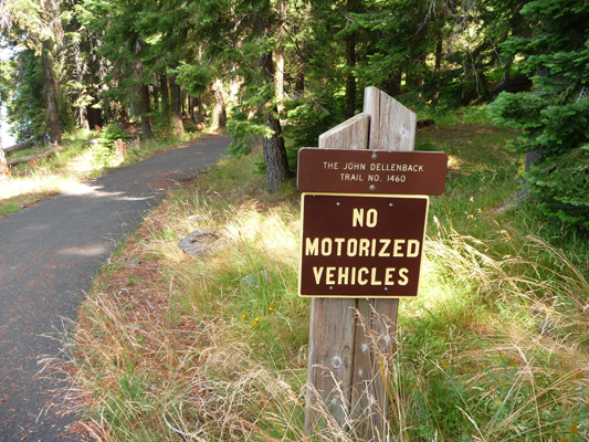 Diamond Lake Bike Path sign