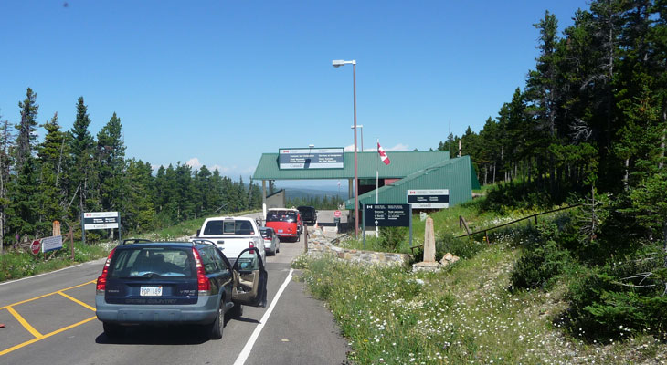 Border Crossing from Glacier to Waterton