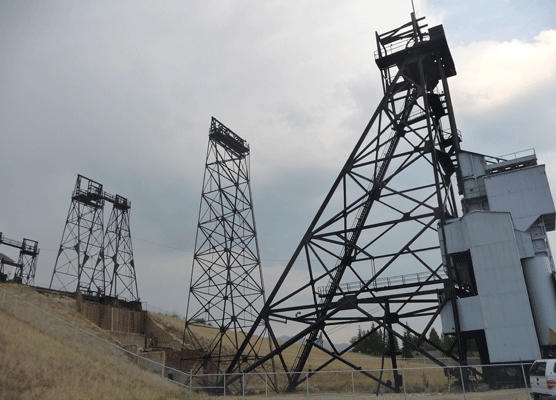 head frame of the old Consolidated Mine 