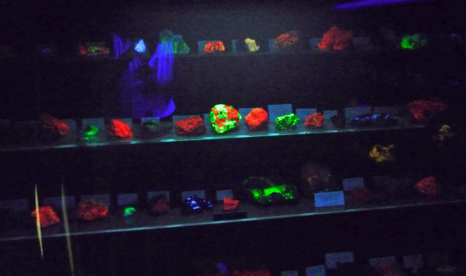 World Mining Museum Black Light room