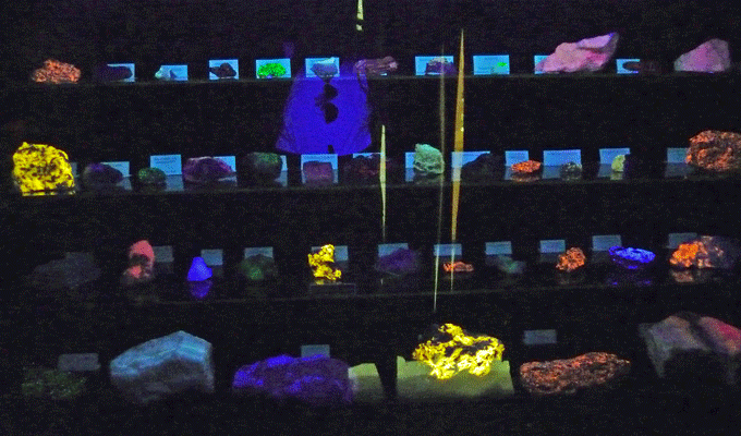 World Mining Museum Black Light room
