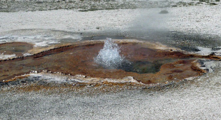 Mini geyser Black Sand Basin Yellowstone