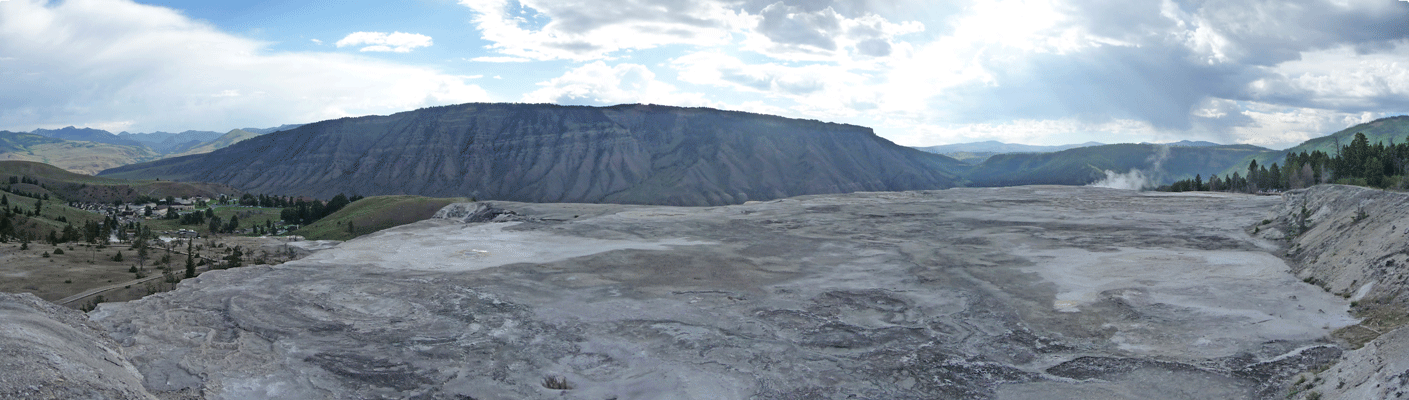 Mammoth Hot Springs Panorama