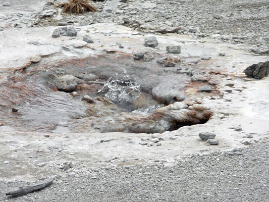 Crackling Lake mud pot