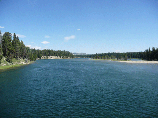 View from Fishing Bridge at Lake Yellowstone