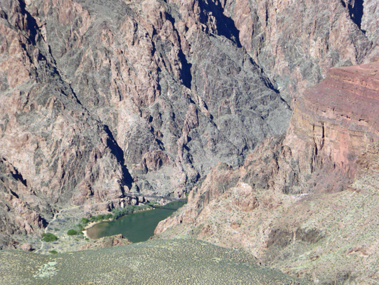 Suspension bridge over Colorado River Grand Canyon