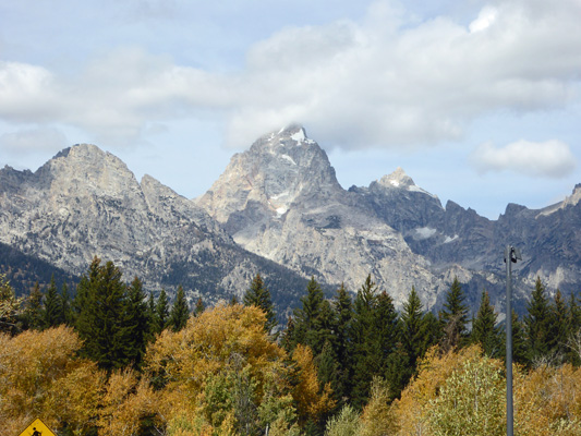 Tetons from Moose Visitor Center lot