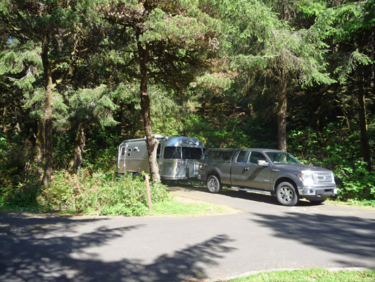 Genevieve Airstream and Francios truck 