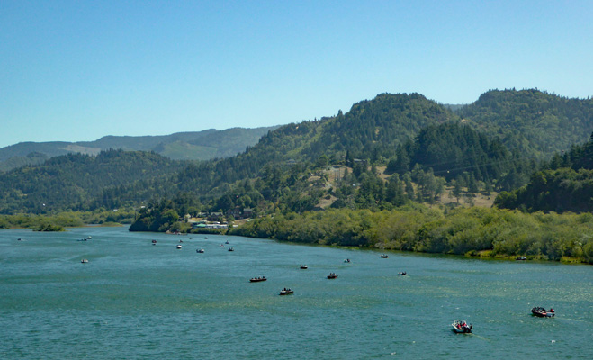 Fishing boats Rogue River Gold Beach OR