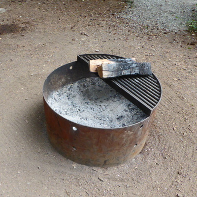 Fire Pit at Harris Beach state park