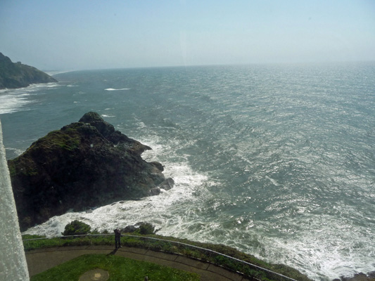 View from top of lighthouse Heceta Head
