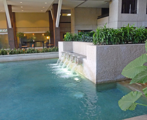 Fountains in riverwalk hotel