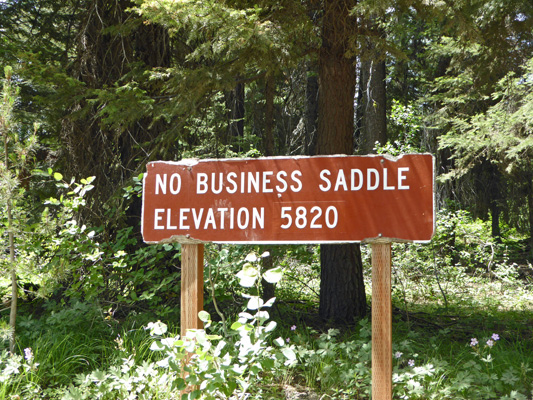 No Business Saddle sign