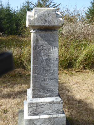 Headstone of Frank McMullen