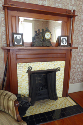 Hughes House parlor fireplace