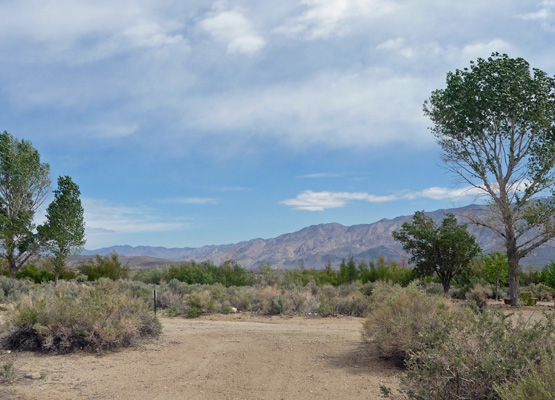 Sun on Inyo Mt Goodale Creek Campground CA