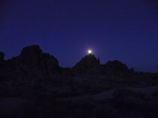 Full moon rise Alabama Hills Lone Pine, CA