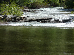 Icicle Creek over road closer