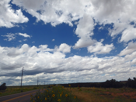 Blue sky with white clouds