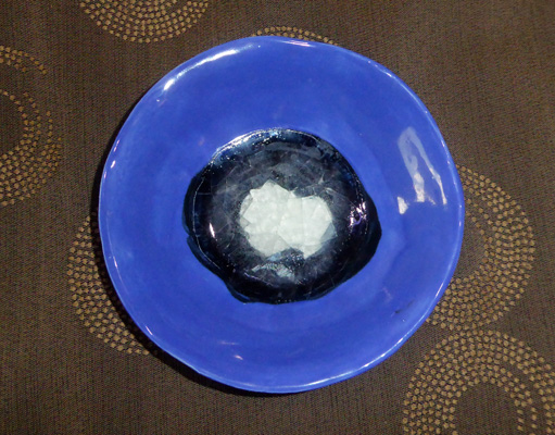 JRR glass in pottery