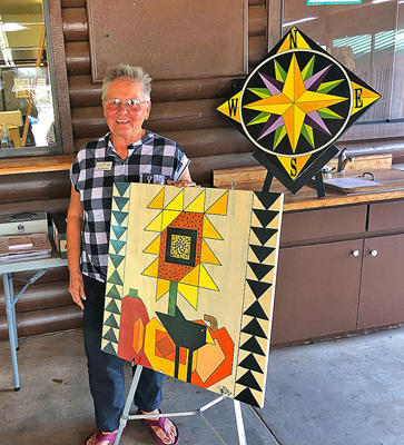 Sue and her barn quilt