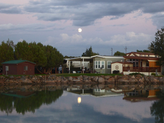 Full moon reflected