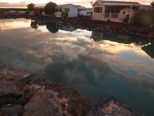 JRR sunset reflected in lake