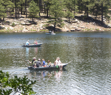 Woods Canyon Lake fishing boats