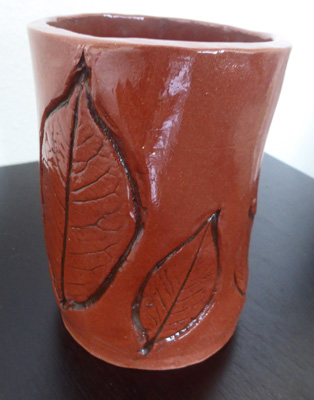 red clay cylinder