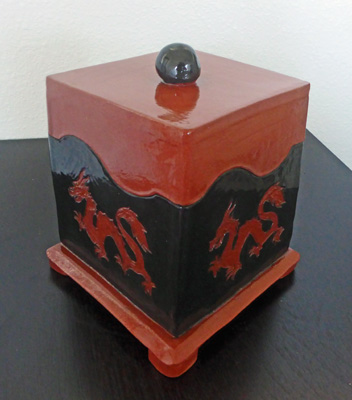 Red clay dragon box