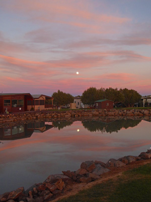 full moon reflected