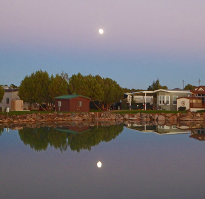 Moonrise at sunset