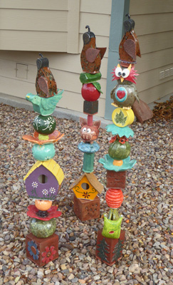 Pottery Totem Pole