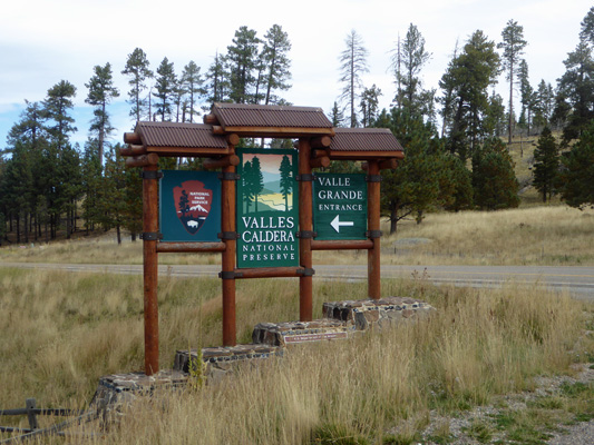 Valles Caldera National Preserve sign