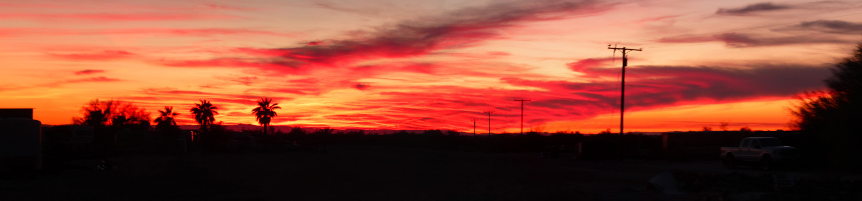 Sunset at Gold Rock Ranch RV Park CA